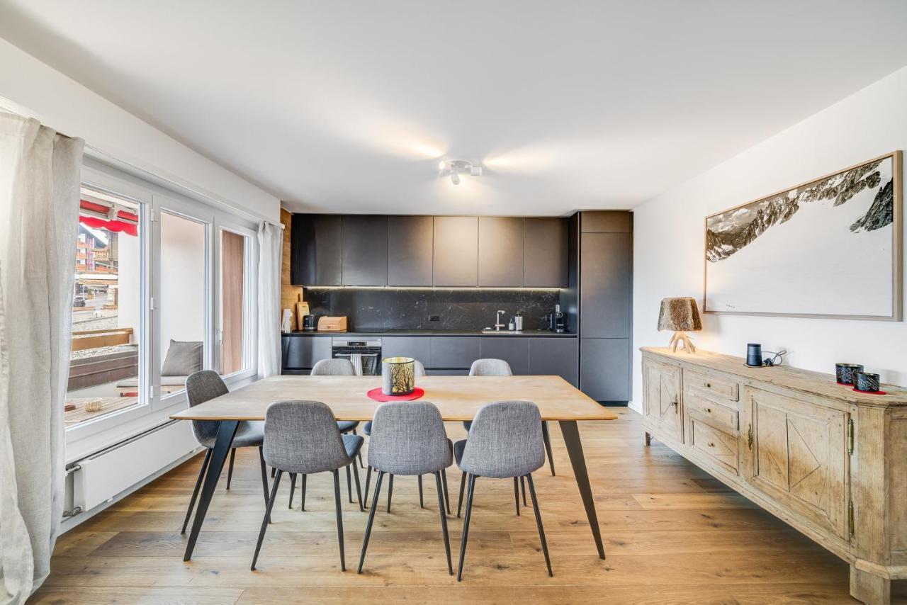 In The Heart Of Crans, Fireplace And Parking Exteriör bild